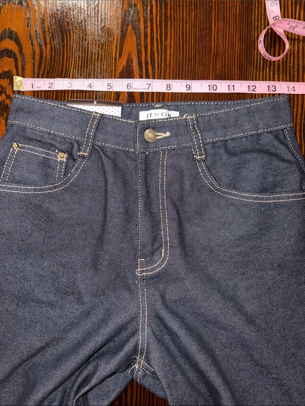 Lewkin women’s Dark Blue Wide-Leg Jeans size small 28 waist - Picture 3 of 8